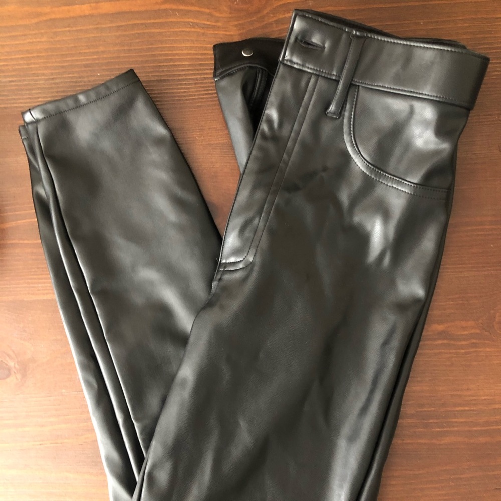 Skinny Black Pleather Pants